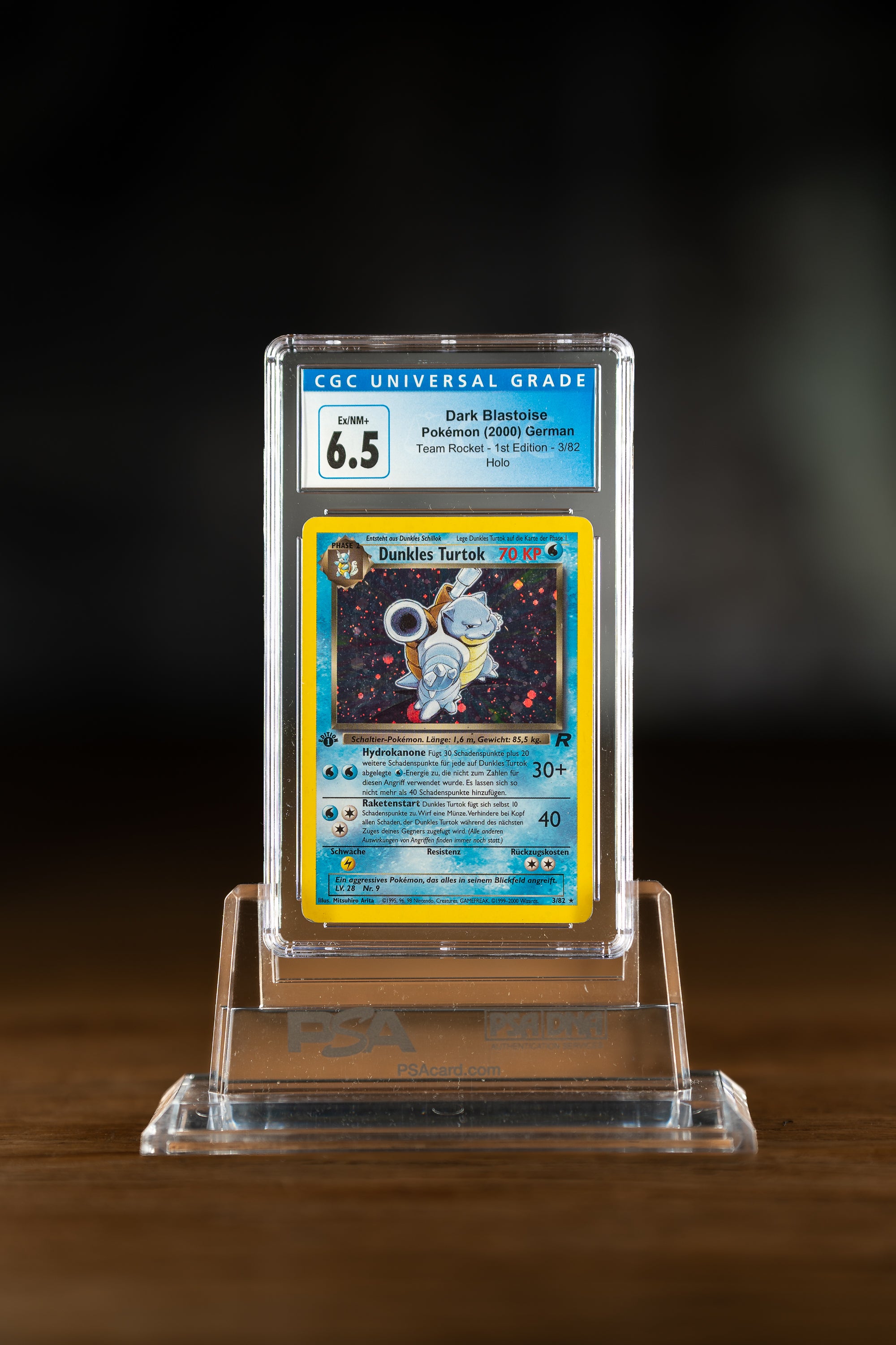 Pokemonkarte Dunkles Turtok Holo First Edition CGC 6.5 (DE)